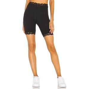 NEW  Free People Harlow Bike Short- Black Ribbed Lace Trim       Size: M